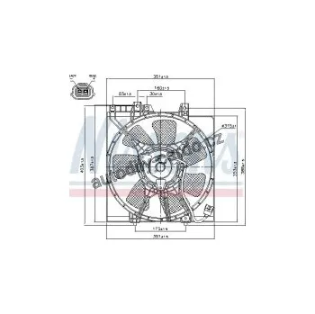 Chladič motoru Ventilátor chladiče klimatizace NISSENS 85491