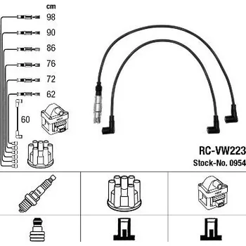 Zapalovací kabel Sada kabelů pro zapalování NGK RC-VW223