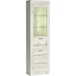 Rohová vitrína SWED S23, pravá, jasan bílý + vyzvednutí ZDARMA