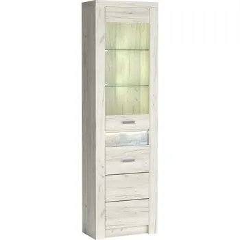 police Rohová vitrína SWED S23, pravá, jasan bílý + vyzvednutí ZDARMA