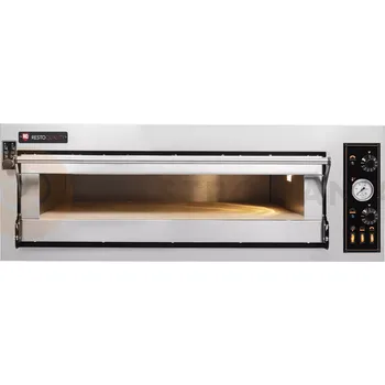 Příprava pizzy Pizza pec elektrická, manuální ovládání, šamotová modulová pec, 6x 40 cm, 4x 600x400 mm, 1130x1400x410 mm | RESTO QUALITY, BAKE 6