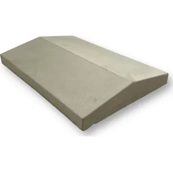 Příslušenství pro plot Betonová stříška na zídky a plotové dílce – průběžná sedlová (39 × 27 cm) Barva: Antracit, Vzor: Drsná