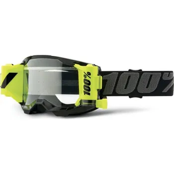 Motocyklové brýle Brýle - 100% Strata 2 Forecast (čiré sklo) - Black