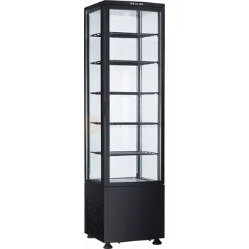 Chladící cukrářská vitrína, LED, 270 l, černá, 515x485x1895 mm | RESTO QUALITY, RT280-Black