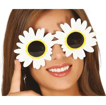 Karnevalový doplněk Fiestas Guirca Párty brýle Sedmikrásky bílé