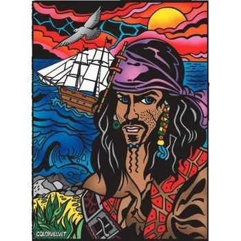 omalovánky Sametová omalovánka 47x35 cm - Pirát