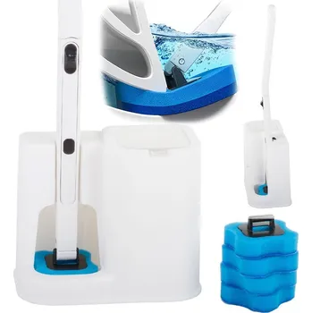 WC štětka MrHome WC kartáč s vyměnitelnými hlavicemi, štětka na WC s držákem