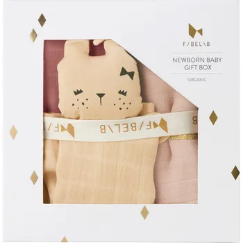 Dárková krabička Fabelab dárková mušelínová krabička pro novorozence 2006239203 - Dusty Rose Mix 100% bavlna