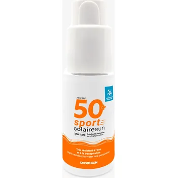 Přípravek na opalování DECATHLON Opalovací sprej Sport IP50+ 50 ml