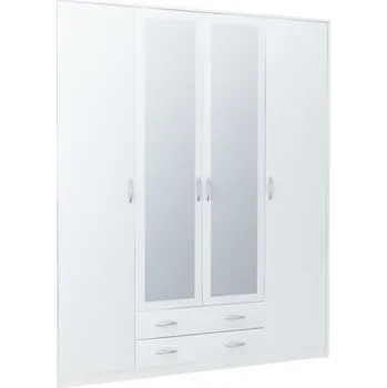 Šatní skříň Šatní skříň SWAUN 4, bílá + vyzvednutí ZDARMA