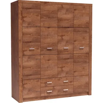 Šatní skříň Šatní skříň SWED čtyřdvéřová, jasan světlý +možnost VÝNOSU + vyzvednutí ZDARMA