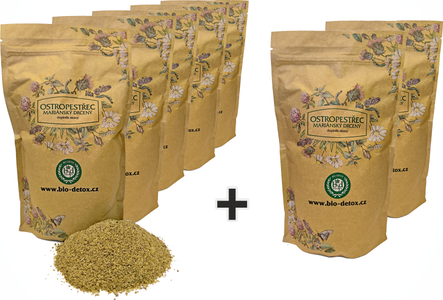 BIO-DETOX OSTROPESTŘEC MARIÁNSKÝ DRCENÝ "PREMIUM" 500G 5 + 2 ZDARMA