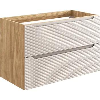 Koupelnový nábytek Umyvadlová skříňka Ocean beige 90 - dub olejovaný / béžová