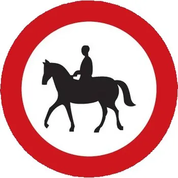 Dopravní značka Dopravní značka B31 - Zákaz vjezdu pro jezdce na zvířeti - Standardní kruh 700mm