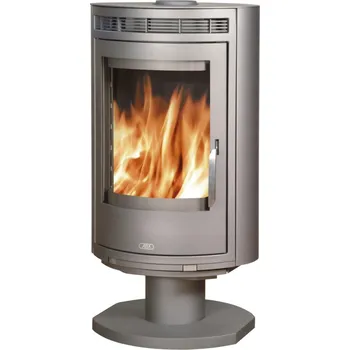 Krbová kamna Krbová kamna na dřevo ABX ARKTIS 8, otočná, šedý plech, výkon 8 kW 369942