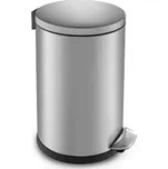 Kovový koš nášlapný 20 l, nerez