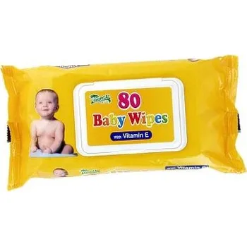 Dětský vlhčený ubrousek Ubrousky dětské hyg.Baby Wipes vit.E 80ks s distr.