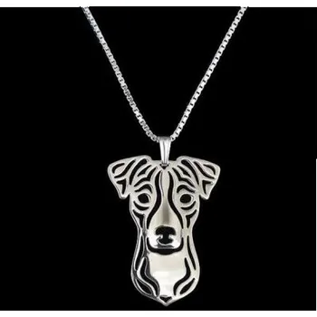 Náhrdelník JACK RUSSELL TERIÉR HLAVA - náhrdelník s přívěskem - stříbrný 1ks ŠP/JS