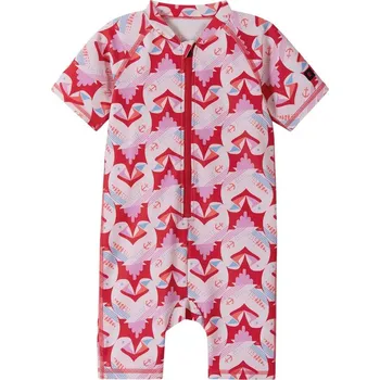 Kojenecké plavky REIMA dětský koupací overal Atlantti Misty Red vel. 86 cm