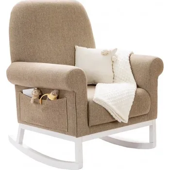 Křeslo Houpací křeslo Embrace - béžová/bílá