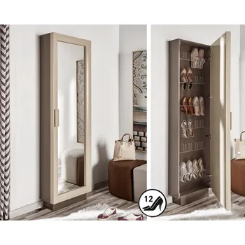 Botník Malvarosa Moderný vysoký botník Cloe II 208cm so zrkadlom Varianta provedení: Pravá strana