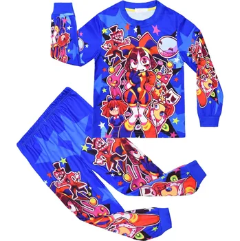 Dětská pyžama - The Amazing Digital Circus Barva: postavy, modré, Velikost: 120/5-6 let