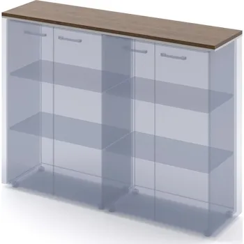 Šatní skříň Horní obkladová deska TopOffice pro 2x širokou skříň, dub charleston