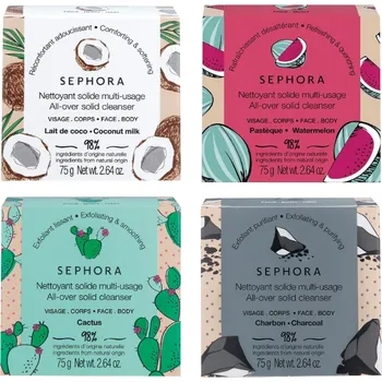 Mýdlo SEPHORA COLLECTION Nettoyant solide multi-usage Tuhé mýdlo 75g - Watermelon