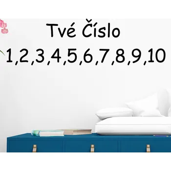 Samolepící dekorace Živá Zeď Samolepka na zeď Vlastní číslo - Comics Barva: černá