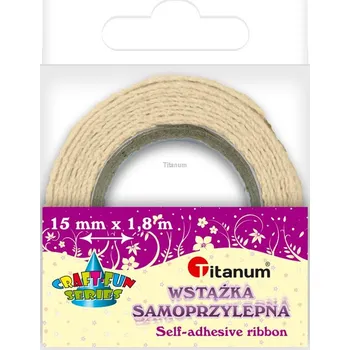 Stuha Samolepicí, stuha krajka dekoračí, 15 mm, 1,8 m, krémová