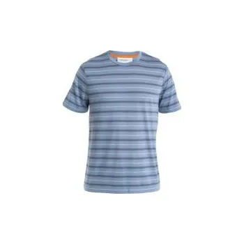 Oblečení a móda Icebreaker Mens Wave SS Tee Stripe, Kyanite/Dawn/Snow