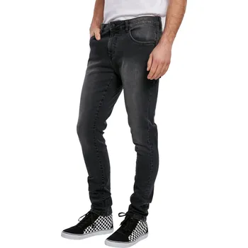 Pánské džíny kalhoty pánské URBAN CLASSICS - Slim Fit Zip Jeans - TB3798 - 30/32
