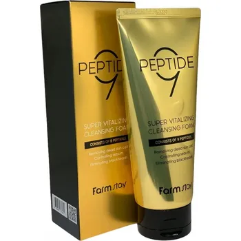 FARM STAY Peptide9 Super Vitalizing Foam 180 ml - omlazující čisticí pěna s 9 peptidy