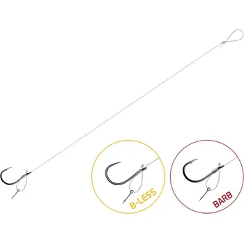 DELPHIN - Návazec bez protihrotu FLR D-Rig vel. 6 0,22 mm 8 cm 6 ks