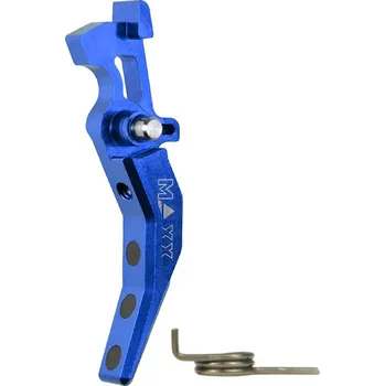 Airsoft MAXX Model CNC spoušť Advanced (style C) pro M4 - modrá