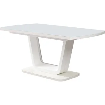 Jídelní stůl Max-i Jídelní rozkládací stůl, bílý lesk, 160-200x90 cm, OLAV