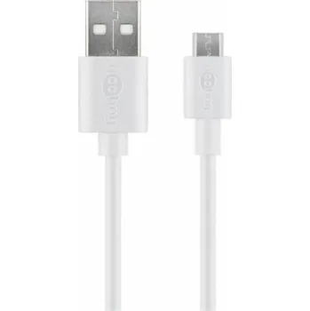 Počítač Goobay USB-A - microUSB USB kabel 1 m Bílá (4040849438370)