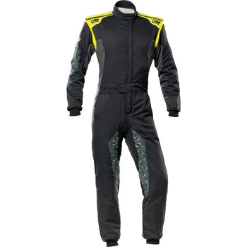 Moto kombinéza OMP Kombinéza Tecnica Hybrid Černá / Žlutá 56