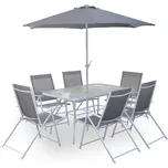 Zahradní stolová sestava Kano - 6 míst, šedá