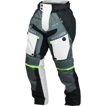 Moto kalhoty Cappa Racing Kalhoty moto pánské FIORANO textilní šedé / bílé 2XL