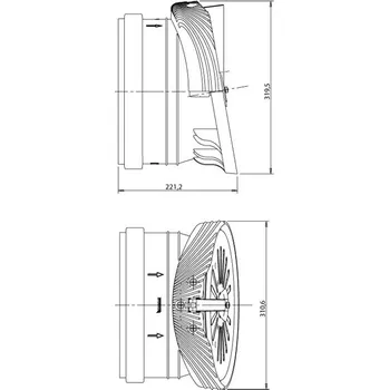Kanalizační potrubí Koncová zpětná klapka s nerezovou klapkou DN 250
