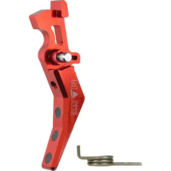 Airsoft MAXX Model CNC spoušť Advanced (style B) pro M4 - červená