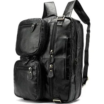 Městský batoh Kožený batoh pravá kůže NW227 Barva (Varianta): Černá