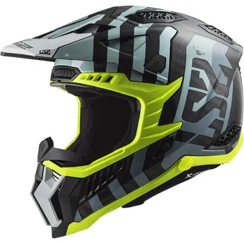 Helma na motorku LS2 LS2 MX703 X-FORCE-06 CARBON-6K BARRIER off-road helma sky-modrá M