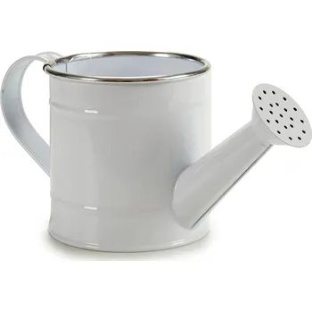 Květináč IBERGARDEN Obal na květináč ve tvaru konce, kovový, bílý