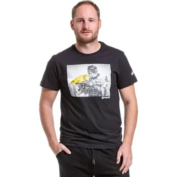 Pánské tričko triko Meatfly Kiss 2022 Black L