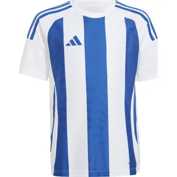 Dětský fotbalový dres adidas Striped 24 bílá/modrá (116)