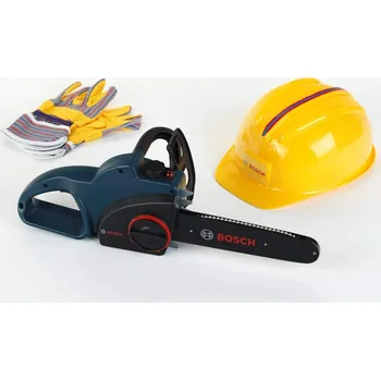 Dětská dílna Theo Klein Bosch motorová pila s helmou a rukavicemi Profi 8253
