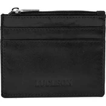 Peněženka Černé multifunkční pouzdro na karty se zipem a RFID ochranou - Lucleon