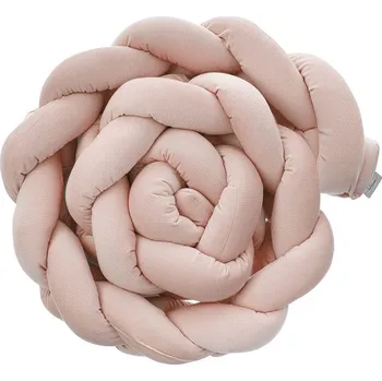 Příslušenství pro dětskou postel a kolébku Mantinel do postýlky cop Belisima samet staro růžový